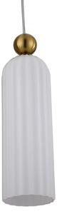 Luster na lanku PIEGA 1xE14/40W/230V mosadz/biela