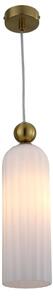 Luster na lanku PIEGA 1xE14/40W/230V mosadz/biela