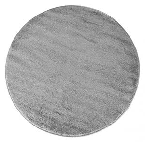 Jednofarebný okrúhly koberec sivej farby Šírka: 100 cm | Dĺžka: 100 cm