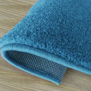 Jednofarebný okrúhly koberec modrej farby Šírka: 60 cm | Dĺžka: 60 cm