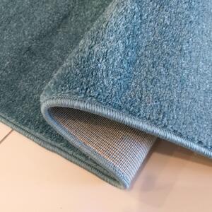 Štýlový jednofarebný koberec shaggy modrej farby Šírka: 120 cm | Dĺžka: 170 cm