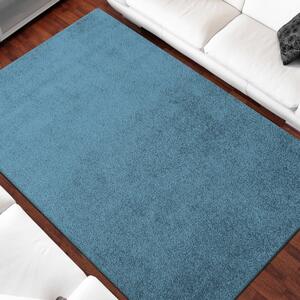 Štýlový jednofarebný koberec shaggy modrej farby Šírka: 120 cm | Dĺžka: 170 cm