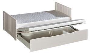 DL Drevená posteľ s prístelkou Tilia 90x200 - biela