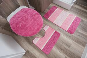 Sada kúpeľňových koberčekov MULTI C5016 ružový grécky