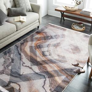 Moderný koberec s abstraktným motívom a strapcami Šírka: 160 cm | Dĺžka: 220 cm