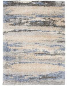 Kusový koberec shaggy Kiral krémovo modrý 80x150cm