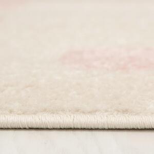 Detský kusový koberec Myšky krémovo ružový 140x200cm