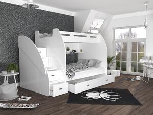 ArtAJ Detská poschodová posteľ ZUZIA Farba Zuzia: biela/ružová
