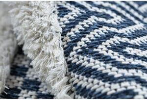Kusový koberec Linie modrý 136x190cm