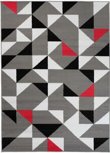 Kusový koberec PP Lester sivočervený 80x150cm