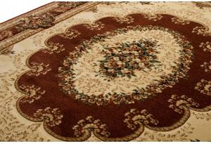 Kusový koberec klasický vzor hnedý . 60x100cm