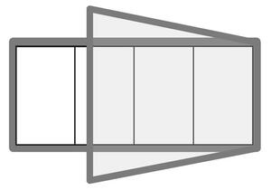 Vonkajšia vitrína magnetická, jednokrídlová, 950 x 400 mm