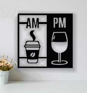 Drevená dekorácia na stenu - Káva víno