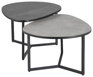 SADA KONFERENČNÝCH STOLÍKOV, svetlosivá, tmavosivá, kov, kompozitné drevo, 83/40/36,5/59 cm MID.YOU - Stolíky do obývačky, Online Only
