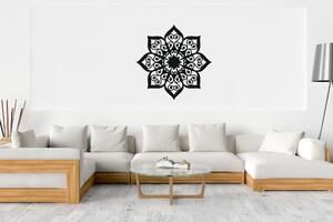 Drevená mandala na stenu - Kvet