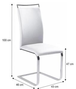 Jedálenská stolička Berion (biela + chróm). Vlastná spoľahlivá doprava až k Vám domov. 794756