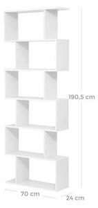 REGÁL, biela, 70/191/24 cm Boxxx - Online Only drobný nábytok, Online Only