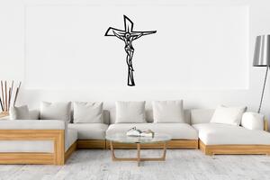 Drevená dekorácia na stenu - Krížik modern