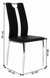 Jedálenská stolička Scotby (čierna + biela). Vlastná spoľahlivá doprava až k Vám domov. 808059