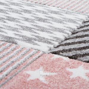Okrúhly detský koberec so vzorom v ružovej farbe Šírka: 100 cm