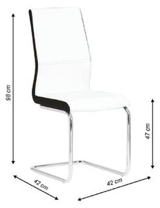Jedálenská stolička Nacton (biela + čierna). Vlastná spoľahlivá doprava až k Vám domov. 808087