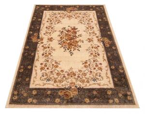 Hnedý vintage koberec s motívom kvetov Šírka: 120 cm | Dĺžka: 170 cm