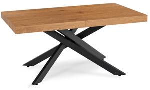 HAMPTON Rozkladací stôl 160-240 cm Zlatý dub/Čierna