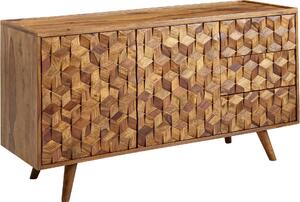 Príborník 138x76x45 cm príborník z masívneho sheeshamového dreva s dvierkami a zásuvkami | Wohnling