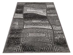 Kvalitný koberec s abstraktným motívom sivej farby Šírka: 120 cm | Dĺžka: 170 cm