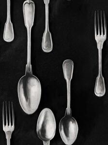 MINDTHEGAP Cutlery Silver, strieborná/čierna/farebná skupina čierna + biela