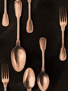 MINDTHEGAP Cutlery Copper, medená/čierna/farebná skupina čierna + biela
