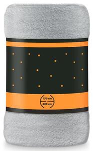 Hrejivá jemná deka svetlo sivej farby Šírka: 150 cm | Dĺžka: 200 cm