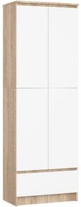 Ak furniture Skriňa Rexa 60 cm dub sonoma/biela