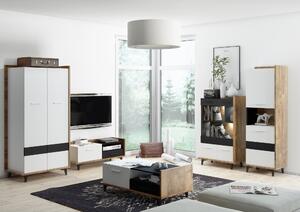 WIP TV stolík 2D1S BOX-09 Farba: dub artisan / biela / čierna
