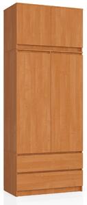 Ak furniture Šatní skříň s nástavcem Star 90 cm olše