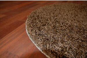 Kusový koberec Shaggy Roy hnedý kruh 100cm