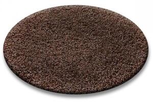 Kusový koberec Shaggy Roy hnedý kruh 100cm