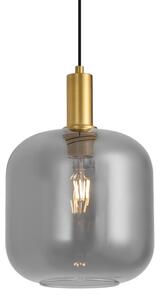 Dizajnová závesná lampa mosadzná s dymovým sklom pre 1-fázový koľajnicový systém - Iconic Zuzanna