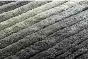 Luxusný kusový koberec shaggy Pasy sivý 120x160cm