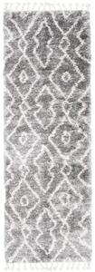 Kusový koberec shaggy Daren sivý atyp 60x200cm