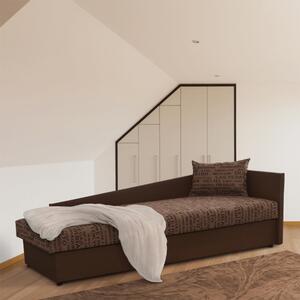 Jednolôžková posteľ (váľanda) 80 cm Jeannine (hnedá) (s úl. priestorom) (P). Vlastná spoľahlivá doprava až k Vám domov. 808546