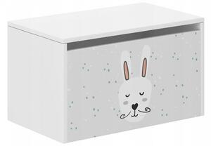 Detský úložný box s fúzatým zajačikom 40x40x69 cm
