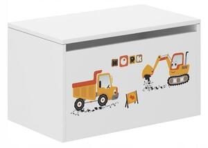Detský úložný box pre malých stavbárov 40x40x69 cm