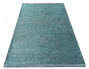 Krásny kvalitný koberec v tyrkysovej farbe