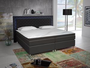 Manželská posteľ Boxspring 140 cm Pius (čierna) (s matracmi). Vlastná spoľahlivá doprava až k Vám domov. 611045