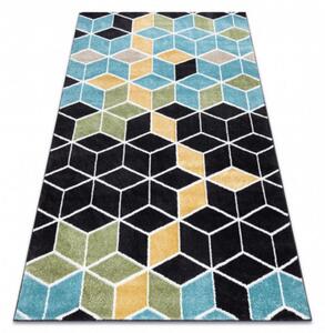 Kusový koberec 3D Kocky modrý 80x150cm