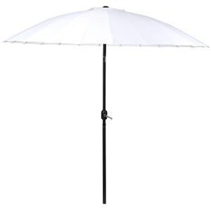 Camp Active slnečník Ochrana pred slnkom na balkón a terasu - ⌀250 x 240 cm - Obdĺžnikový slnečník - Slnečník bez podstavca - Biely