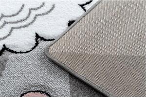 Detský kusový koberec Jednorožec sivý 80x150cm