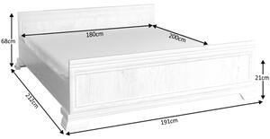 Manželská posteľ 180 cm Kraz KLS2 (s roštom) (sosna andersen). Vlastná spoľahlivá doprava až k Vám domov. 809058