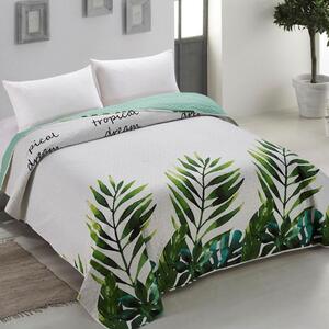 Prešívaný obojstranný prehoz na posteľ s tropickým motívom Šírka: 170 cm | Dĺžka: 210 cm